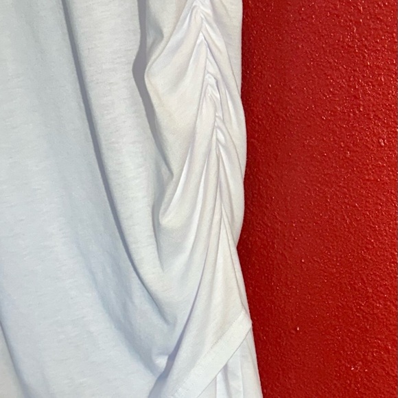 BTFBM White Ruched Side Fitted Tank Dress, Size XL - Picture 3 of 10